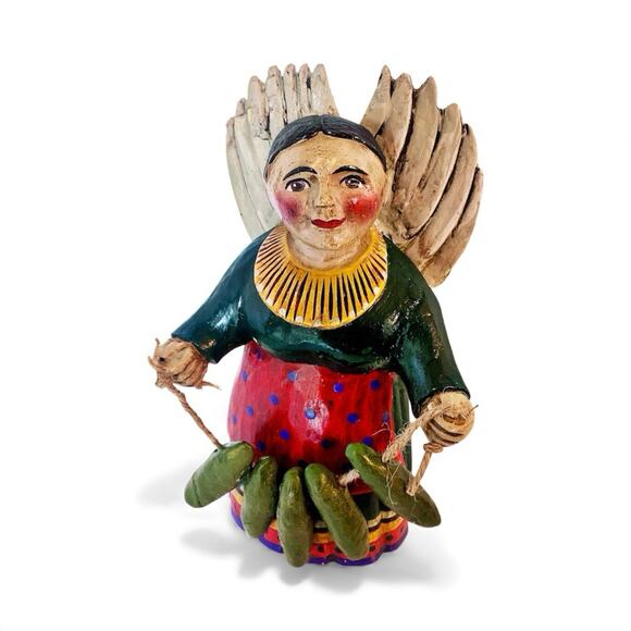 Leo R. Smith Maize Maiden Angel Figurine Folk Art Primitive 017/2500 *READ* - Picture 1 of 10